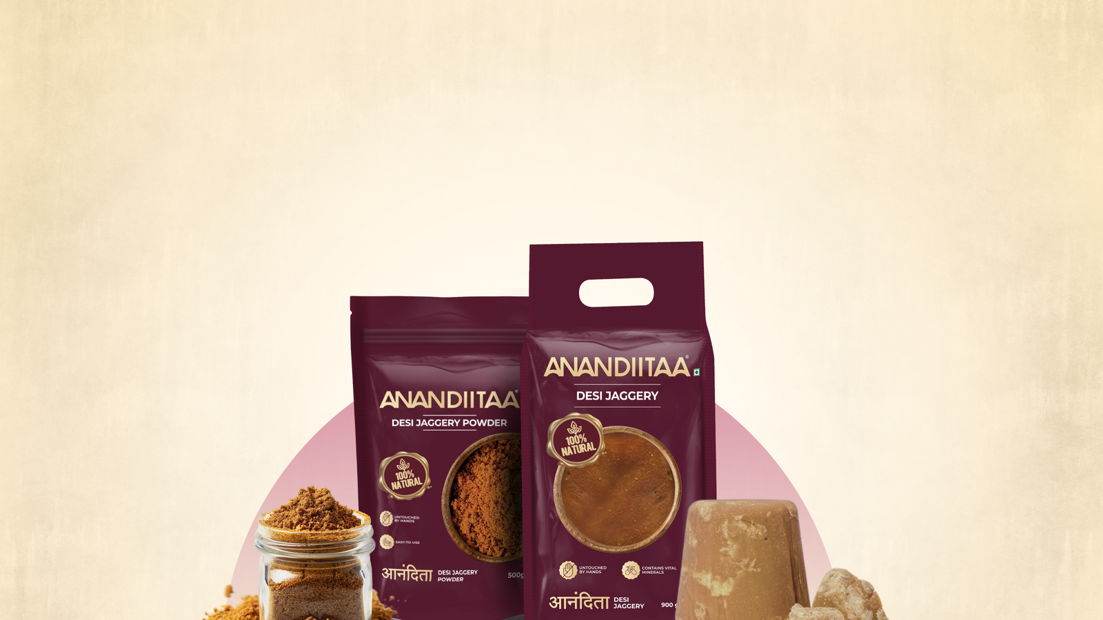 Anandiitaa Desi Jaggery — full product composition