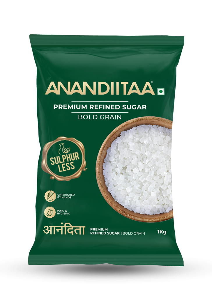Anandiitaa Sugar 1 Kg — Bold Grain (green pack)