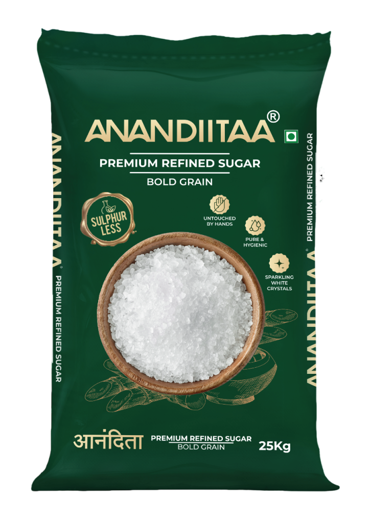 Anandiitaa Sugar 25 Kg — Bold Grain (green pack)